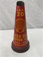 Original Shell Silver SAE 20 oil bottle tin top