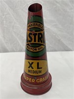 Original Wakefield Castrol XL oil bottle tin top