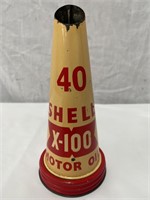 Original Shell X-100 40 oil bottle tin top