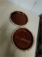 2 oven proof USA pie pans