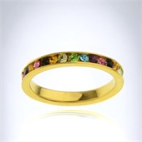 Multi Color Eternity Ring Band Size 8
