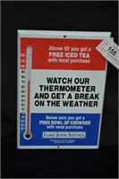6" x 9" Long John Silvers Adverising Thermometer