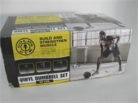 NIB Gold's Gym 40lb Vinyl Dumbbell Set