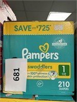 Pampers 210 diapers size 1
