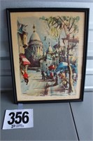 Framed Paris Print (12"W x 15"H) (U244)