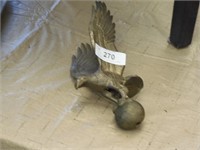 OLD BRASS EAGLE FLAGPOLE TOPPER