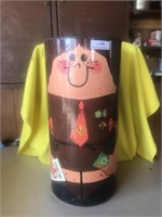 Vintage 1972 Girl Scout People Products Trash Can