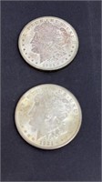 (2) 1921 PEACE SILVER DOLLARS