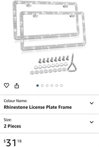 Bling License Plate Frame,Rhinestone License