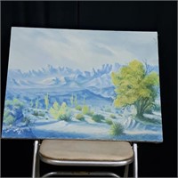 High Desert in Winter Paint on Canvas by White