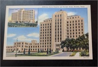 1940s Postcard Jefferson Davis Hospital Houston Tx