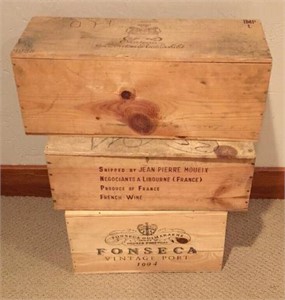 Wood Champagne/French Wine/Port Crates-Rothschild