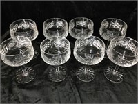 8 crystal champagne glasses