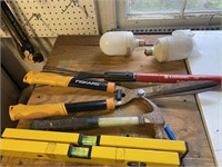 Tool lot Incl Levels, Clippers, etc...