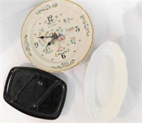 1 Clock and 2 Serving Plates