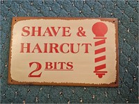 Shave & Haircut Barber Decorative Sign