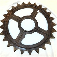 Cast Iron Industrial Machine Age Gear Wheel