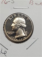 Bicentennial 1976-S Clad Proof Washington Quarter