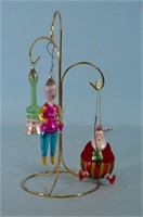 Mercury Glass Bell Ornament, Italian Glass Ornamen