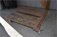 Wood Cart w/ Casters