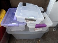 3 Totes with Lids (Damage)