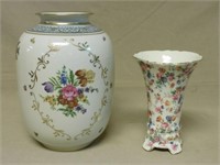 Eschenbach and Erphila Floral Porcelain Vases.