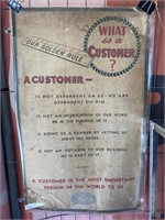 1950’s Ford Dealership Customer Cardboard Sign