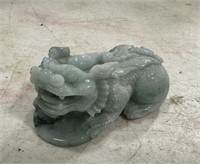 Chinese Hand Carved Jade Foo Dog Sculpture