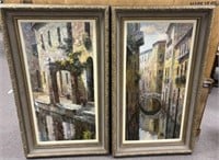 Pair of N. Stebens Venice Landscape Paintings