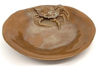 Large Signed Art Pottery Crab Bowl