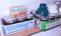 2 boxes of canning jars w/ lids & rings - Plastic