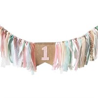 FCLANDING HighChair Banner for 1st Birthday of Gir