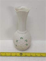 Lovely 8 1/4 inch belleek vase, purple mark