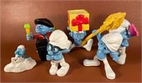 Lot of 6 Smurf Toys