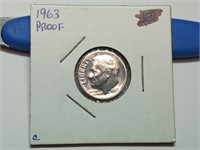 OF) 1963 Silver Proof Roosevelt dime