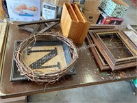 Frames, tea set holders, wreaths, etc.