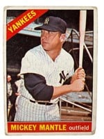 1966 Topps Baseball No 50 Mickey Mantle B