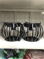 PAIR OF HANGING CANDLE HOLDERS