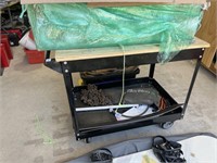 Rolling  cart with contents