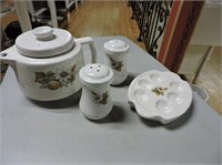 Blue Mountain Pottery Teapot, Salt & Pepper, Etc