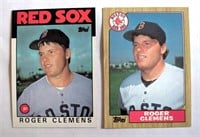 Roger Clemens 1986 & 1987 Topps Cards