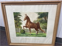 Original STEVE PAAL 1958 Horse Watercolor