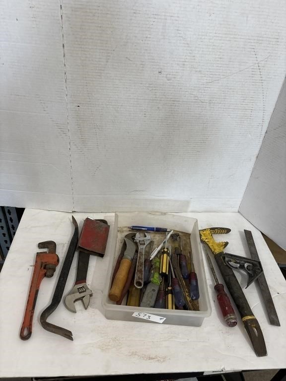 Flat of Assorted Hand Tools