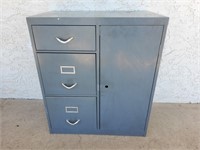 3 Drawer Metal Cabinet w/ Storage 34in X 29in