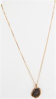 Jewelry 14kt Yellow Gold Silver Coin Necklace