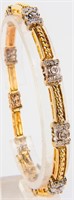 Jewelry 14kt Yellow & White Gold Diamond Bracelet