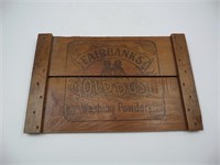 Wooden Advertising Box End - Fairbanks Gold Dust