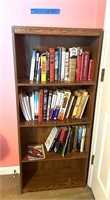 BOOKCASE & ALL BOOKS 23 X 9.5 X 54