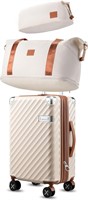 LUGGEX 22x14x9 Suitcase & Duffle Beige