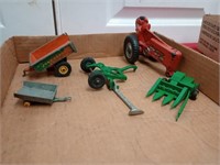 Farm toys red tractor wheels broke off